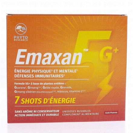 Emaxan 5G+ - Energie Physique & Mentale - Défenses Immunitaires x7 shots