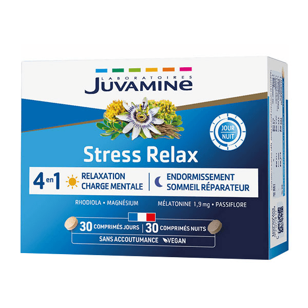 Stress relax jour nuit, 30 jours, 60 comprimés