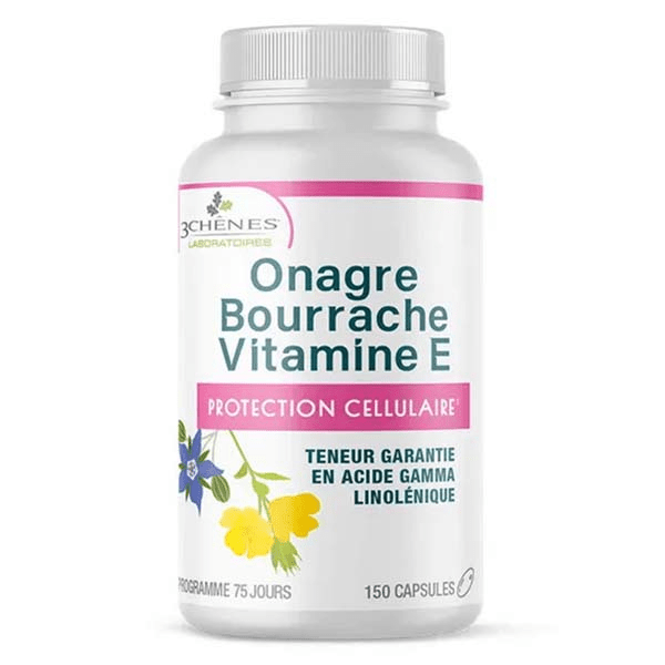Les Incontournables Onagre Bourrache Vitamine E 150 capsules