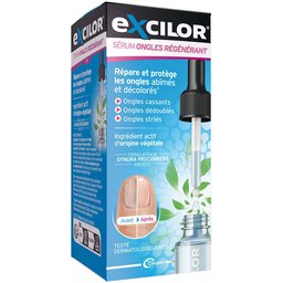 Excilor - Sérum Ongles Régénérant - Répare & Protège Les Ongles Abîmés & Décolorés - Formule Brevetée - Ingrédient Actif D'Origine Végétale - Testé Dermatologiquement - 10ml