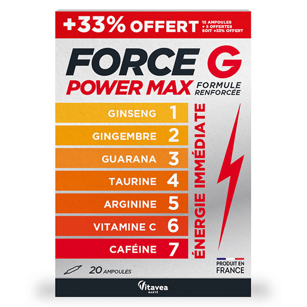 Force G Power Max Energie Immédiate 20 ampoules