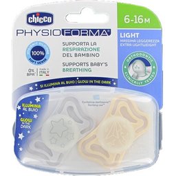 Chupete Physio Micro Beige y Gris Silicona 6-16m 2uds