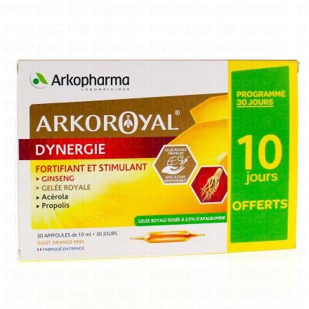 Arkoroyal - Dynergie ampoules buvables boite de 30 ampoules