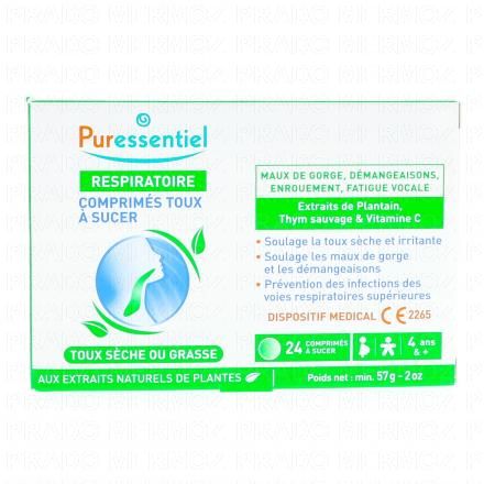 Respiratoire - Toux x24 Comprimés à Sucer