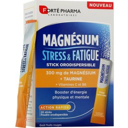 Magnésium Stress & Fatigue Fruits Rouges 20 Sticks