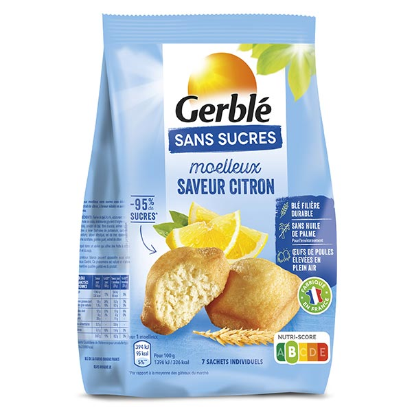 Sans Sucres Moelleux Saveur Citron 196g