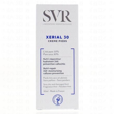 Xerial 30 crème pieds nutri-réparateur hydratant 24h prévention callosités tube 50 ml