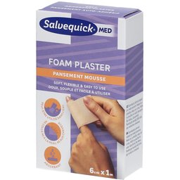 Salvequick Med Foam Plaster 6 cm x 1 m