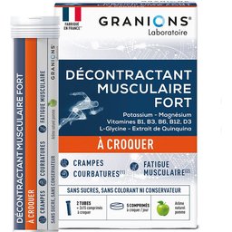 Décontractant Musculaire Fort à croquer - 30 Comprimés Goût Pomme