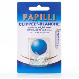 Papilli-Clippee Br Blan1,5Mm 10