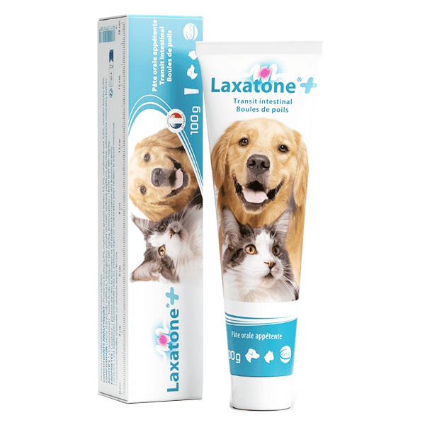 Laxatone Plus Complément alimentaire pour chiens et chats - Pâte orale appétente - Boules de poils - Transit intestinal- 100g