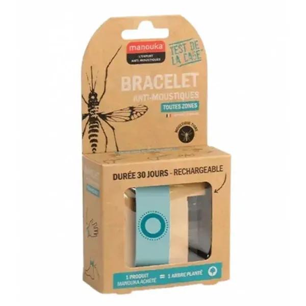 bracelet anti-moustique adulte coloris bleu lagon