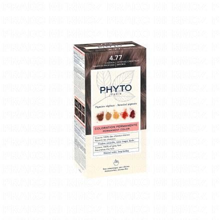 Color n°4.77 Chatain Marron Profond coloration permanente enrichie en pigments végétaux