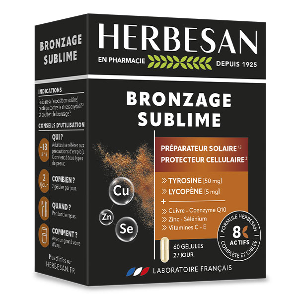 - Bronzage sublime - Préparateur solaire - 60 gélules