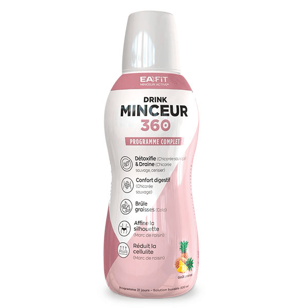 Minceur 360 Drink - Draineur & Brûleur  - 500 ml - Goüt Ananas