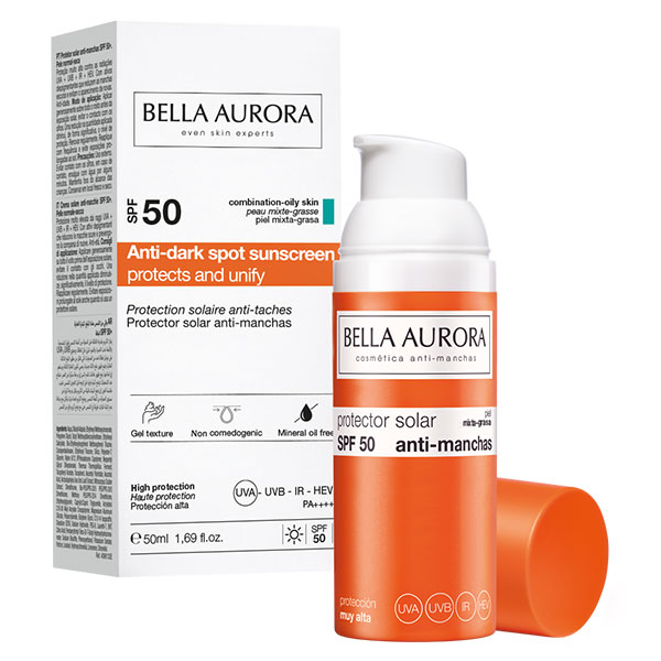 Crème Solaire Anti-taches FPS50 Peaux mixtes à Grasses 50ml