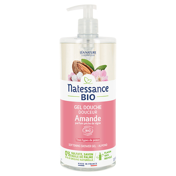Gel Douche Amande Parfum Pêche de Vigne 1L