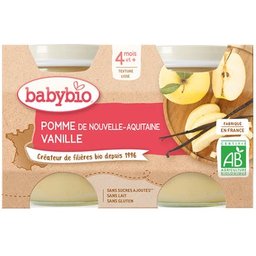Petits Pots Pomme Vanille dès 4 mois 2x130g