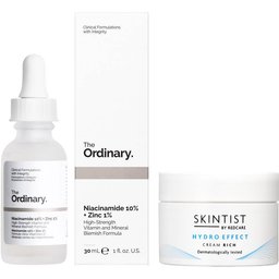 THE Ordinary Niacinamide 10% + Zinc 1% + Skintist Hydro Effect Crème riche