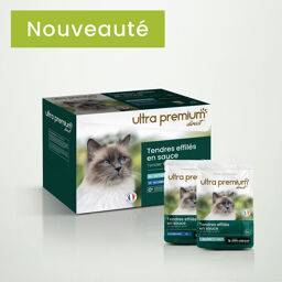 Sachets fraîcheur pour chat sans céréales - Tendres effilés en sauce Thon / Cabillaud