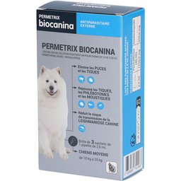 APE Permetrix Chiens Moyens - Spot on, solution cutanée antiparasitaire externe