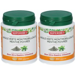 Superdiet Argile verte Montmorillonite + Menthe poivrée