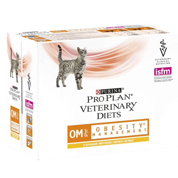 Proplan Veterinary Diets Chat OM Obesity Management Poulet 10x85g