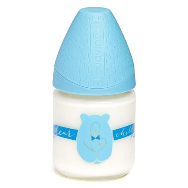 Biberon en Verre Meaningful Life Ours Bleu 120ml