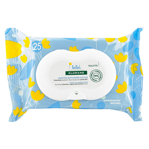 Bébé Calendula Lingette Nettoyante Douce 25 unités