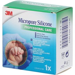 Micropore Silicone Sparadrap Chirurgical 2,5cm x 5m 2775-1Fr