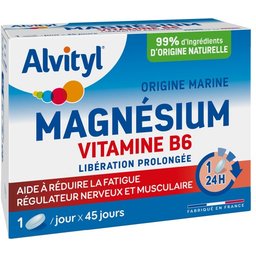 Alvityl Magnésium Vitamine B6 Liberation Prolongée 45 Comprimés