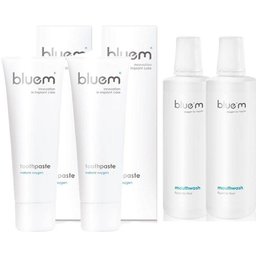 Bluem® Dentifrice sans fluorure + Bain de bouche sans fluorure