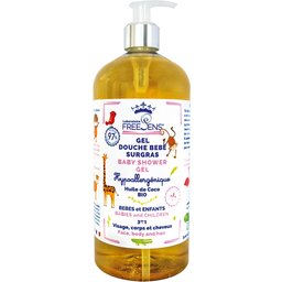 Freesens® Gel douche surgras bébé  3 en 1 - Huile de coco bio