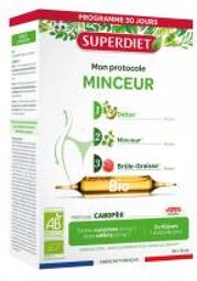 Protocole Minceur Bio 30 Ampoules - Boîte 30 ampoules de 10 ml