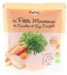 Les Petits Morceaux Carottes et Riz Complet 8/10 Mois et + Bio 190 g - Doypack 190 g