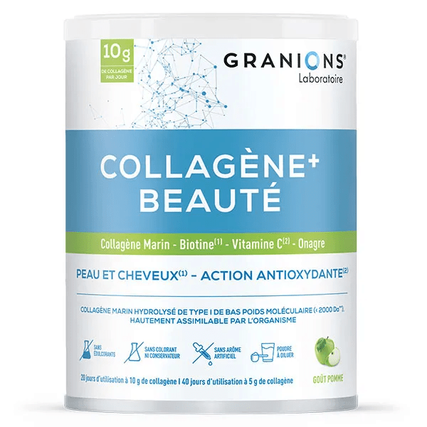 Collagène+ Beauté Peau Cheveux, Collagène Marin, Biotine, Pomme 215g