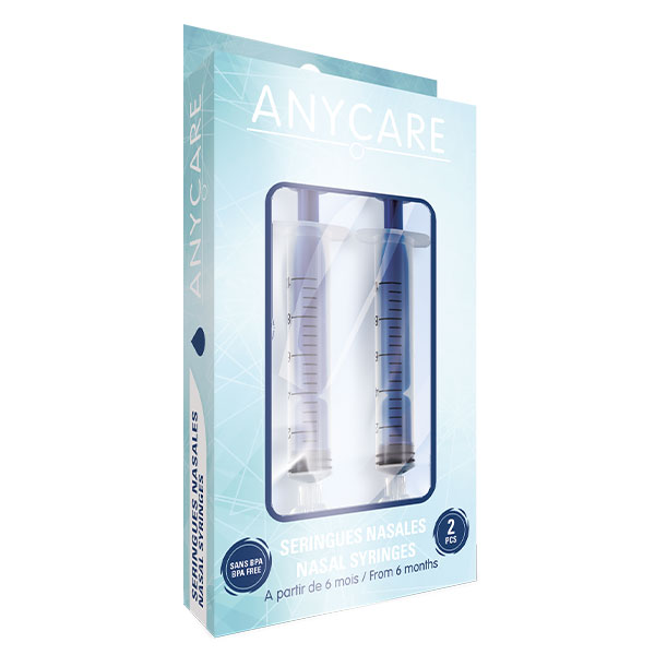 Seringue Nasale par Aspiration Bleue Lot de 2