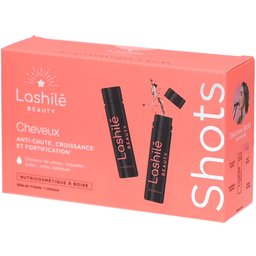 Lashilé Beauty - Shots cheveux - Formule 3 en 1 - Anti-chute, croissance et fortification - Nutricosmétique à boire - Programme 14 Jours - Cheveux de vénus, roquette, prêle, sélenium