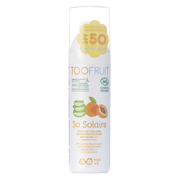 Enfant Corps So Solaire Lait Solaire SPF50 Abricot Aloe Vera Bio 100ml
