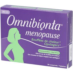 Omnibionta® Ménopause | Bouffées de Chaleur, Contre la ménopause avec extrait de plante (houblon)¹