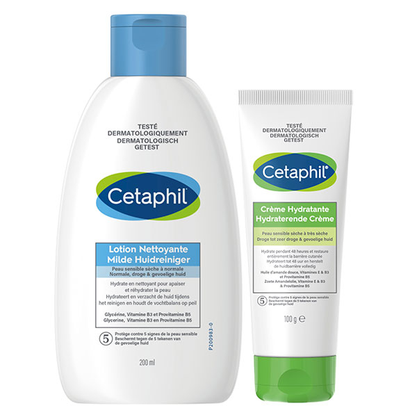 Routine peaux sensibles - Lotion Nettoyante et Crème Hydratante