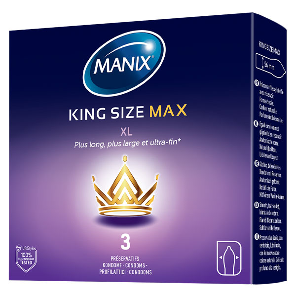 King Size Max Comfort 3 préservatifs