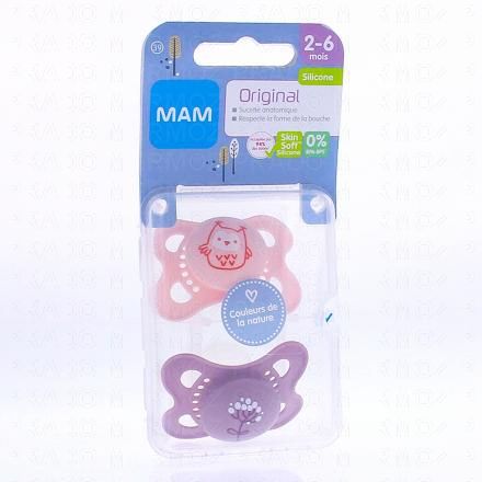 Original duo sucettes 2-6 mois Couleur de la nature ref 39