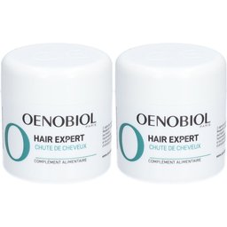 Oenobiol Hair Expert Chute de Cheveux - Nouvelle formule concentrée - Chute de cheveux- Favorise la croissance - Préserve la densité des cheveux - Complément alimentaire 60 capsules - Programme 1