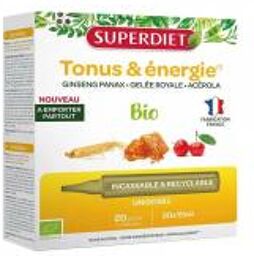Ginseng Gelée Royale Acérola Bio 20 Unidoses - Boîte 20 unidoses de 15 ml