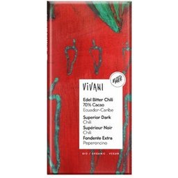Chocolat Noir 70% con Chili Bio 100g