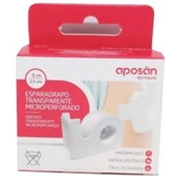 Aposán Sparadrap Transparent Microperforé 5mx2,5cm 1ut