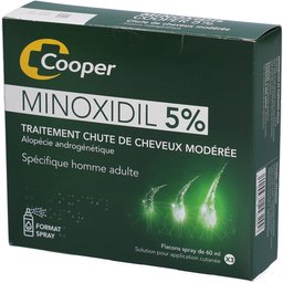Minoxidil 5% - Traitement chute de cheveux modérée - Favorise la pousse des cheveux - Spécifique Homme Adulte - Format spray - Spray 60ml