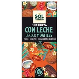 Vegan Chocolate With Coconut Milk and Bio Dates 70g
