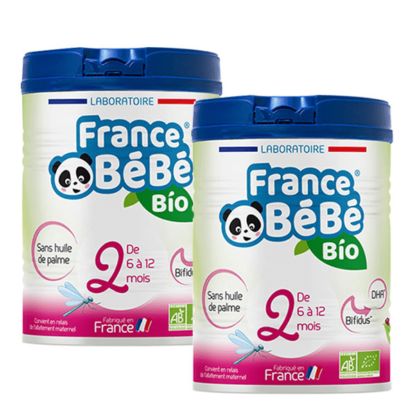 Lait 2ème âge France BéBé BIO - Lot de 2 x 800g